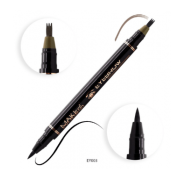ميك اوفر 22 قلم مزدوج لتحديد الحاجب والعين بني ناعم EY003