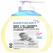 Babyheart baby 3 in 1 bath & shampoo 500ml