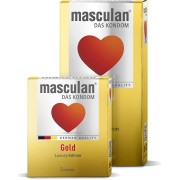 Masculan condoms 3 pack gold luxury edition
