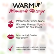 Warm up body massage oil 150 ml raspberry