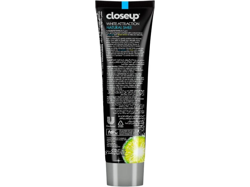 Closeup toothpastes white attraction 75 ml lemon essence + sea salt