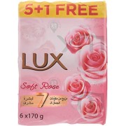 Lux soap bar rose 120gm (5+1)
