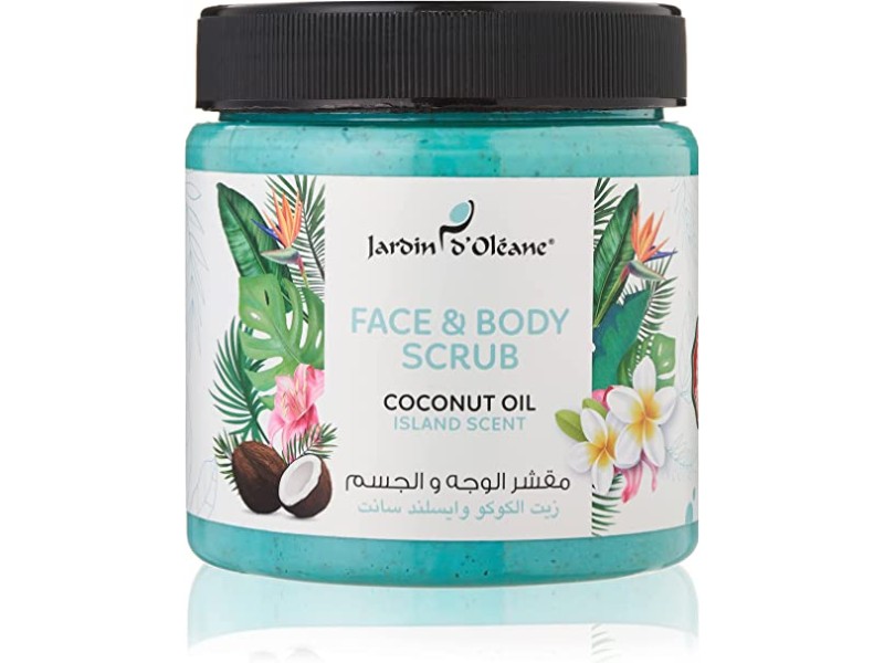 Jardin oleane face & body scrub coconut oil island scent 500 gm