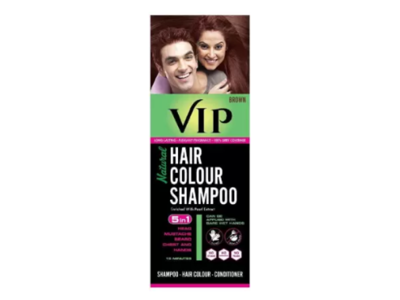 VIP HAIR COLOUR SHAMPOO 5IN1 BROWN 180ML - 00016586 VIP HAIR COLOUR SHAMPOO 5IN1 BROWN 180ML - 00016586