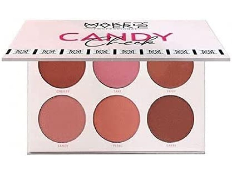 Make over 22 candy cheek 6 colour palette blush m3201