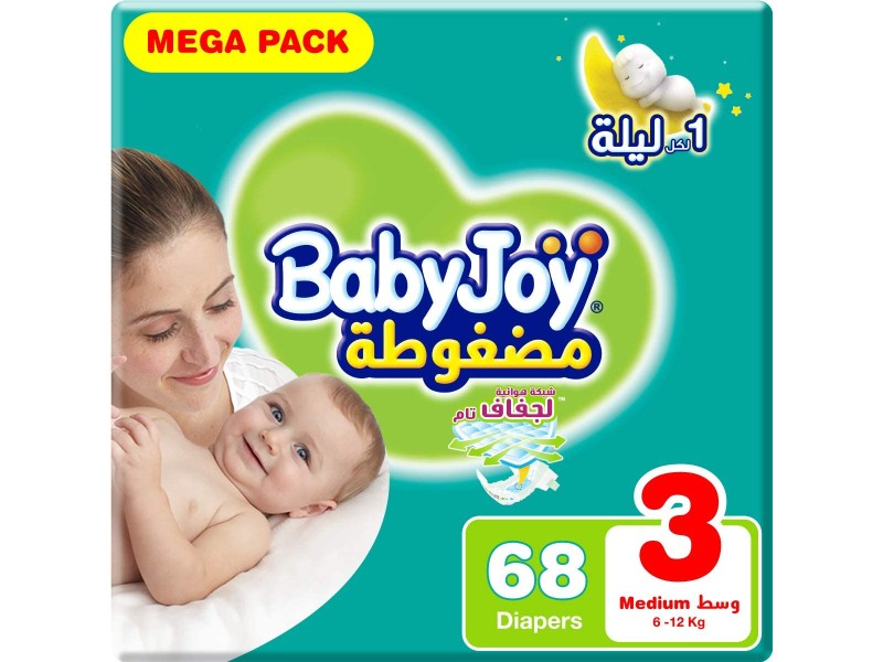 Babyjoy diapers no3 medium mega 68 pads