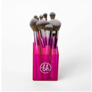 Bh studio pro makeup brush set midnight festival brush set 10 piece brush collection with brush holder pink
