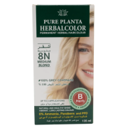 Pure planta permanent herbal hair colour 8n medium blonde 135ml 