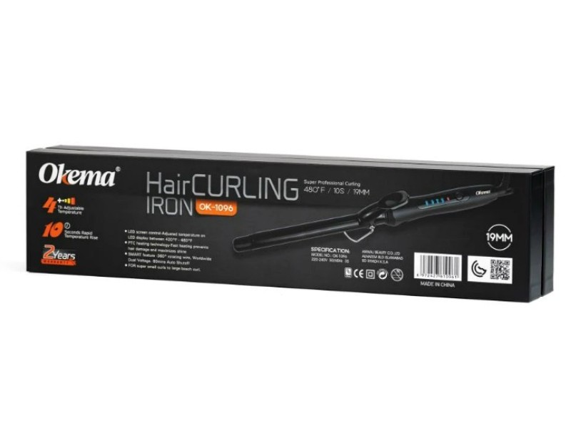 OKEMA HAIR CURLING IRON OK-1096