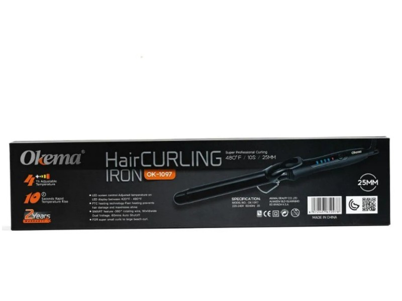 OKEMA HAIR CURLING IRON ON-1097