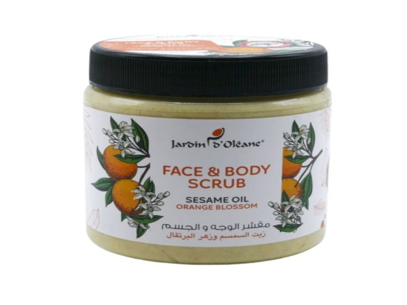 Jardin oleane face and body scrub with sesame oil and orange blossom 500ml